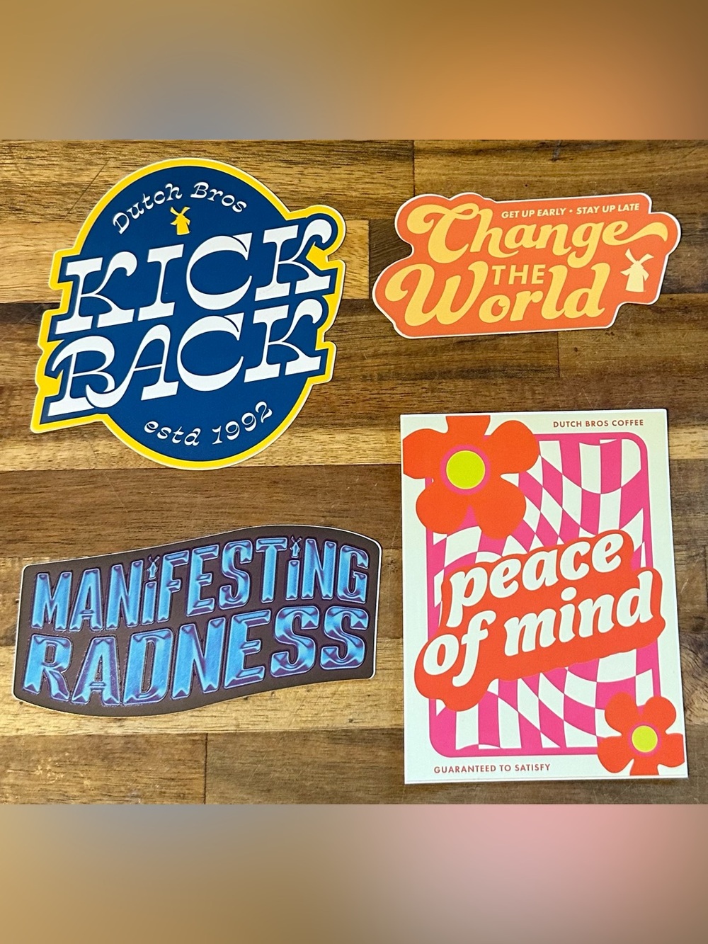 Dutch Bros Coffee Stickers 4 piece